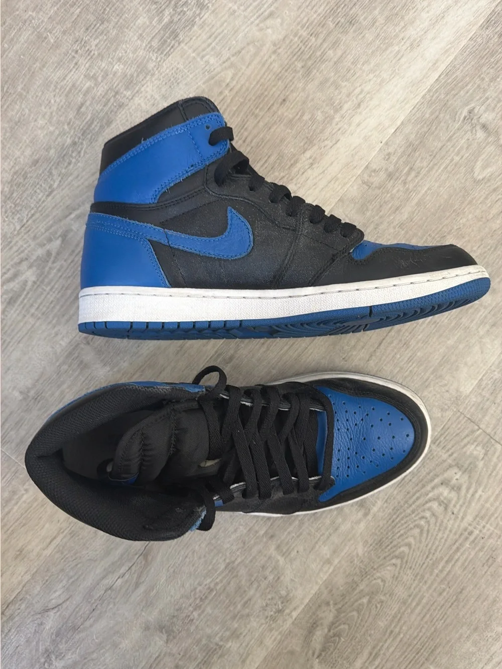 Jordan Men's High-Top Sneakers - Black & Royal Blue